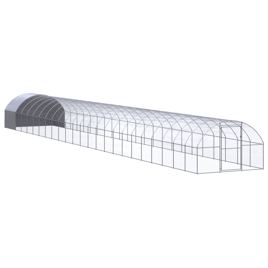 Kippenren 3x24x2 m gegalvaniseerd staal 3 x 24 x 2 m