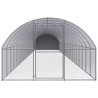 Kippenren 3x24x2 m gegalvaniseerd staal 3 x 24 x 2 m