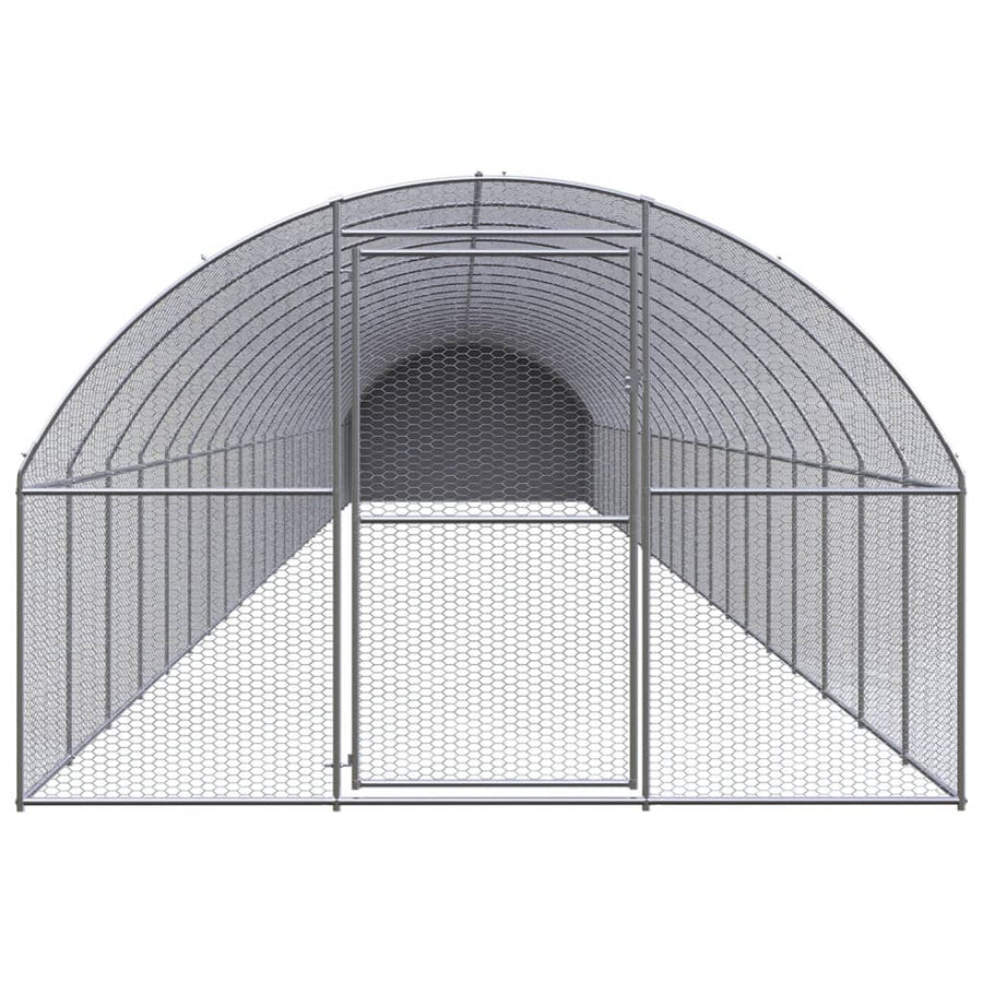 Kippenren 3x24x2 m gegalvaniseerd staal 3 x 24 x 2 m