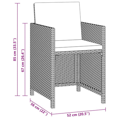 3-Delige Tuinset Met Kussens Poly Rattan 1