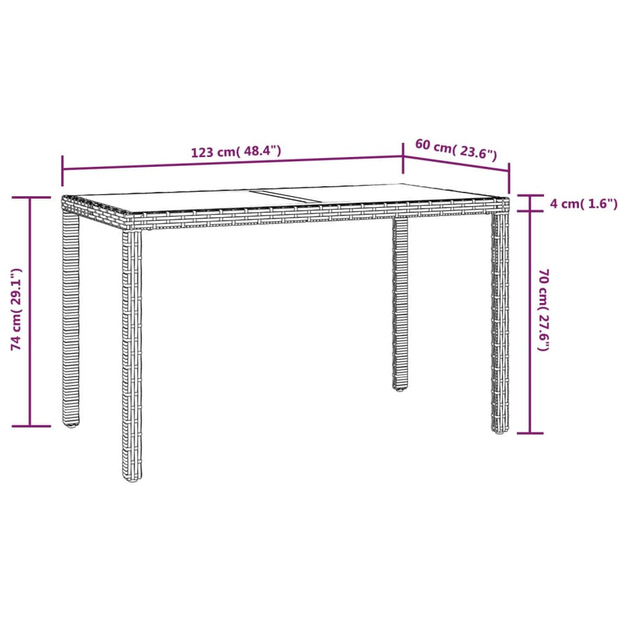 3-Delige Tuinset Met Kussens Poly Rattan 1