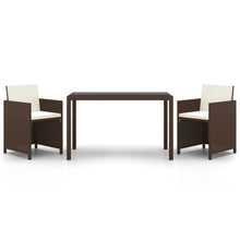 3-Delige Tuinset Met Kussens Poly Rattan 1