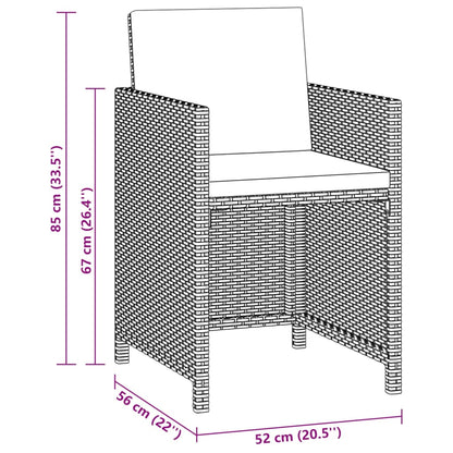 3-Delige Tuinset Met Kussens Poly Rattan 1