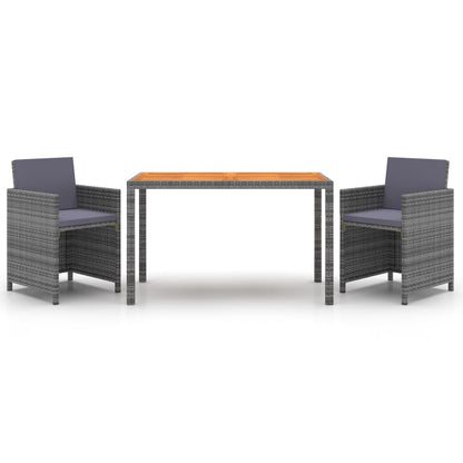 3-Delige Tuinset Met Kussens Poly Rattan 1