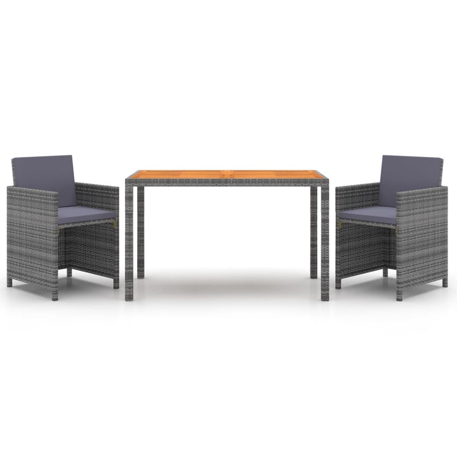 3-Delige Tuinset Met Kussens Poly Rattan 1