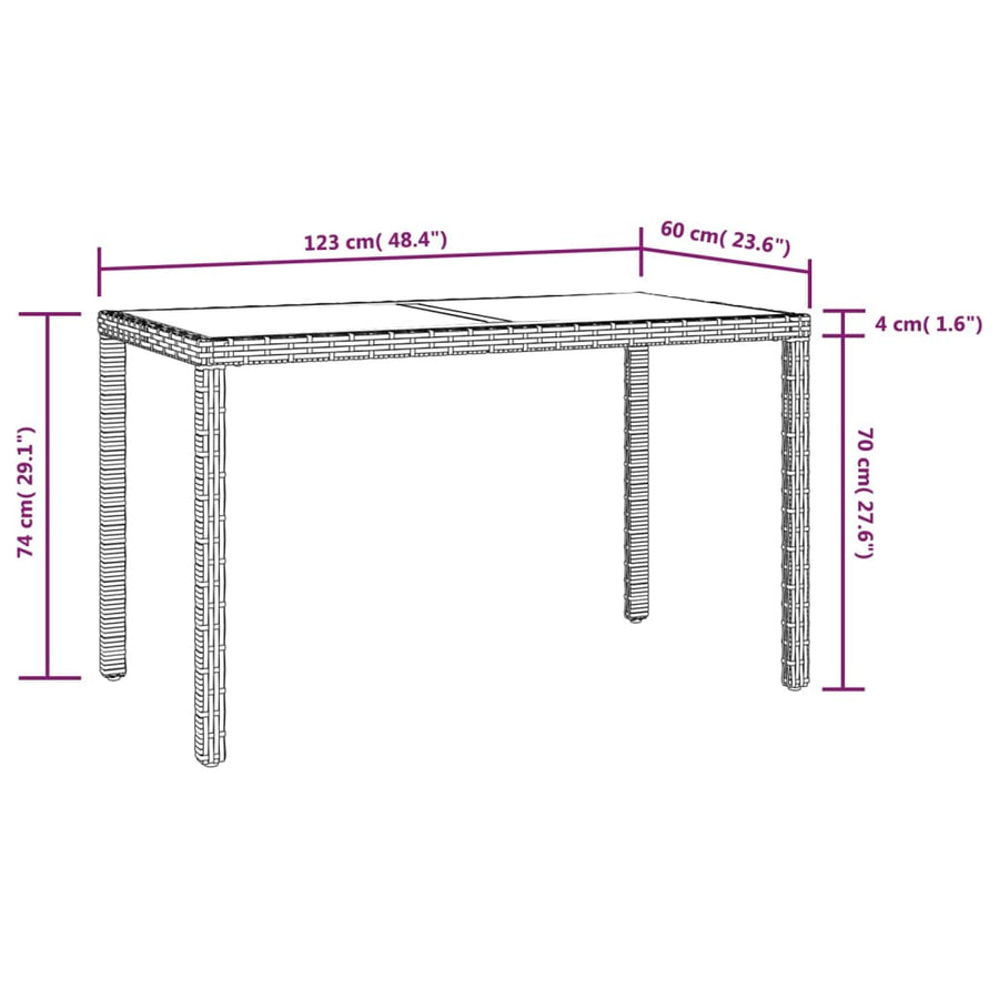 5-Delige Tuinset Met Kussens Poly Rattan Beige Beige en bruin