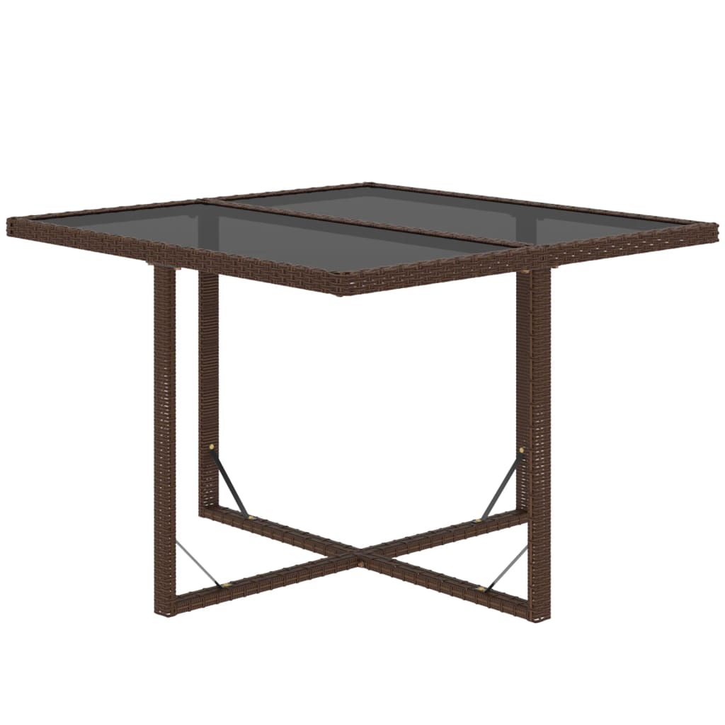 9-Delige Tuinset Met Kussens Poly Rattan Bruin 109 cm tafellengte 8x Fauteuil + Tafel