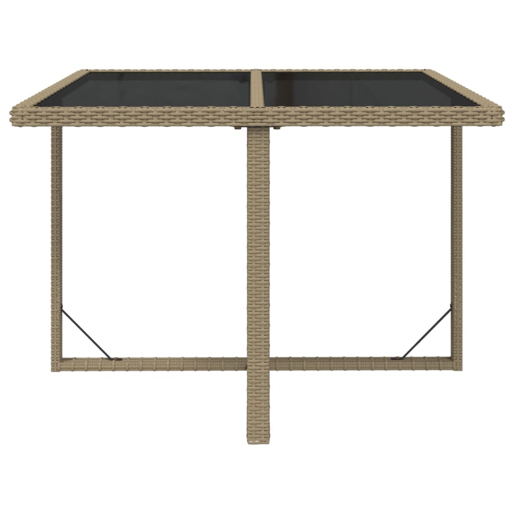 5-Delige Tuinset Met Kussens Poly Rattan Beige 109 cm tafellengte 4x Fauteuil + Tafel