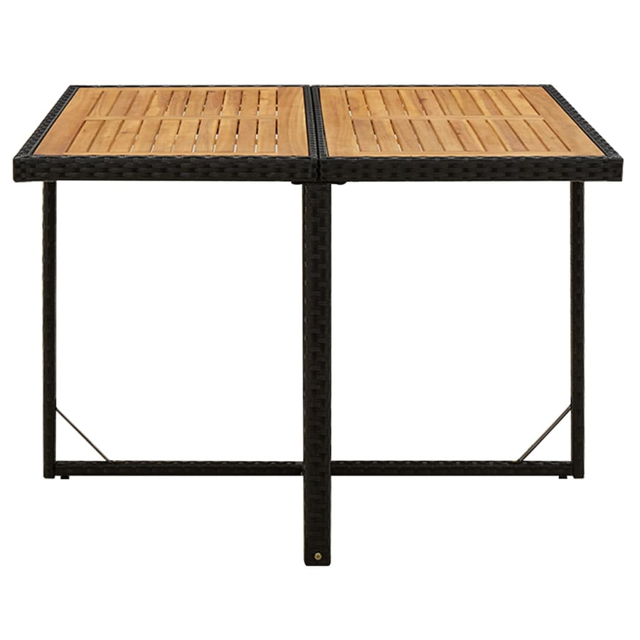 9-Delige Tuinset Met Kussens Poly Rattan Bruin En Zwart 109 cm tafellengte 8x Fauteuil + Tafel