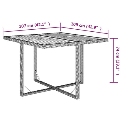5-Delige Tuinset Met Kussens Poly Rattan Beige En Bruin 109 cm tafellengte 4x Fauteuil + Tafel