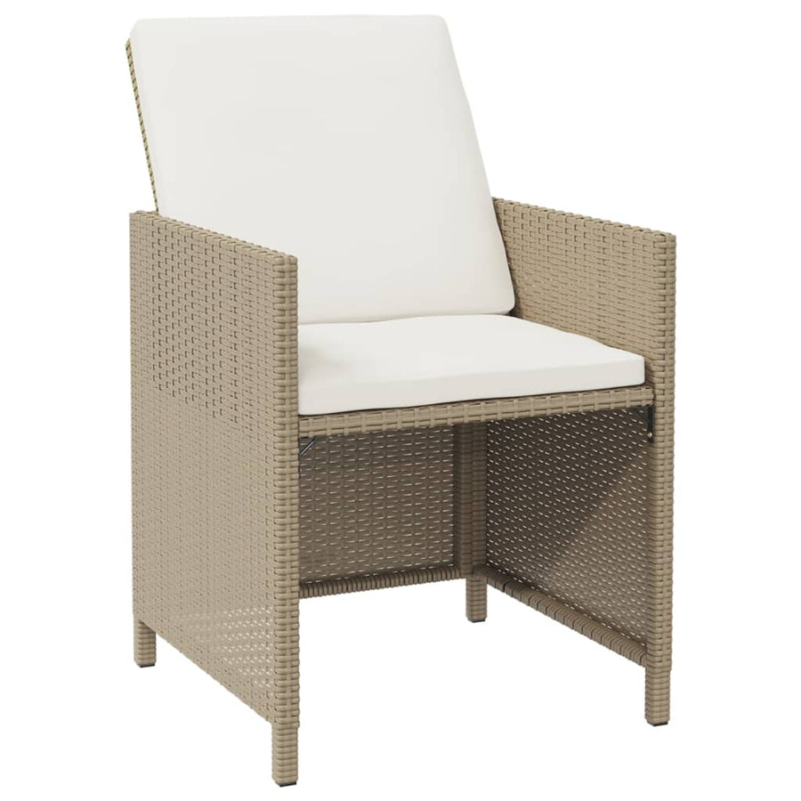 9-Delige Tuinset Met Kussens Poly Rattan Beige En Bruin 1