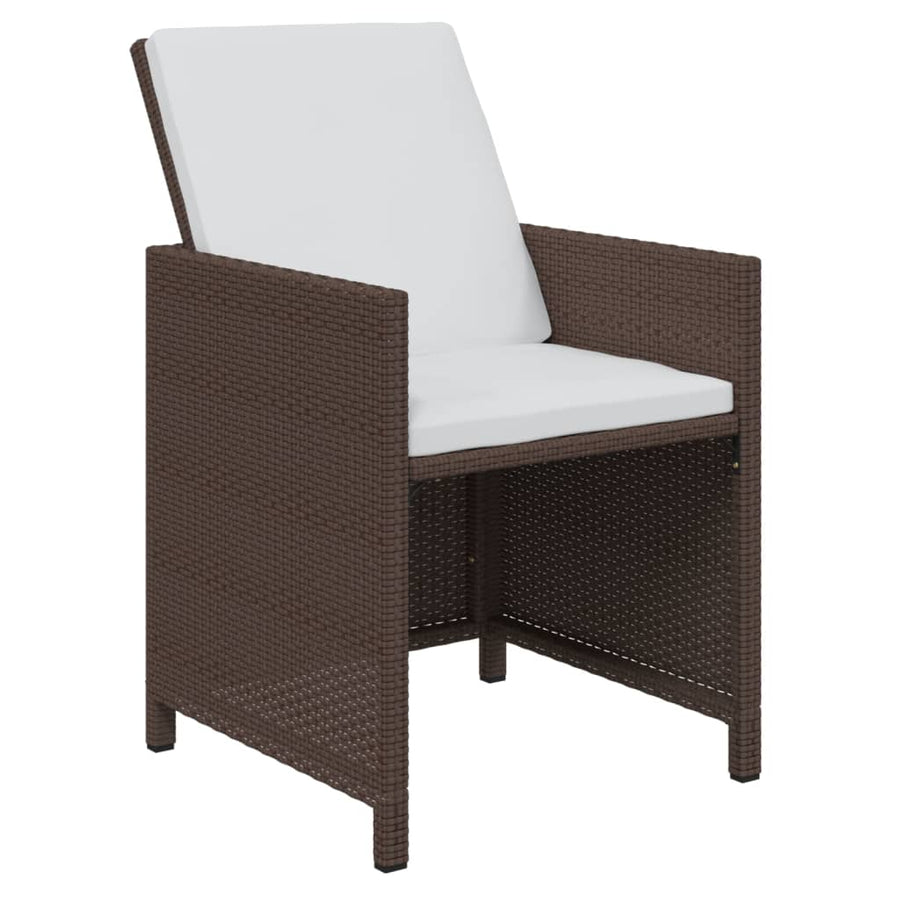 7-Delige Tuinset Met Kussens Poly Rattan Bruin 1