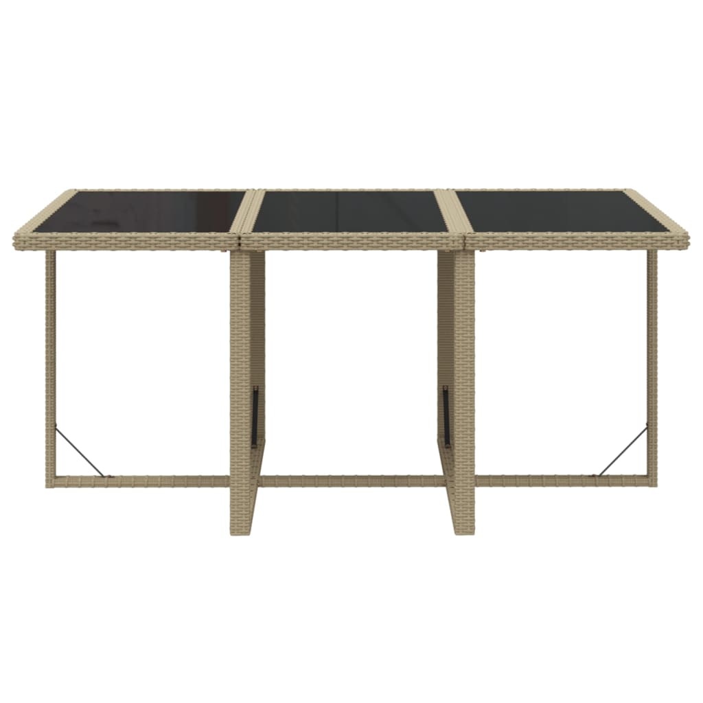 7-Delige Tuinset Met Kussens Poly Rattan Beige 1