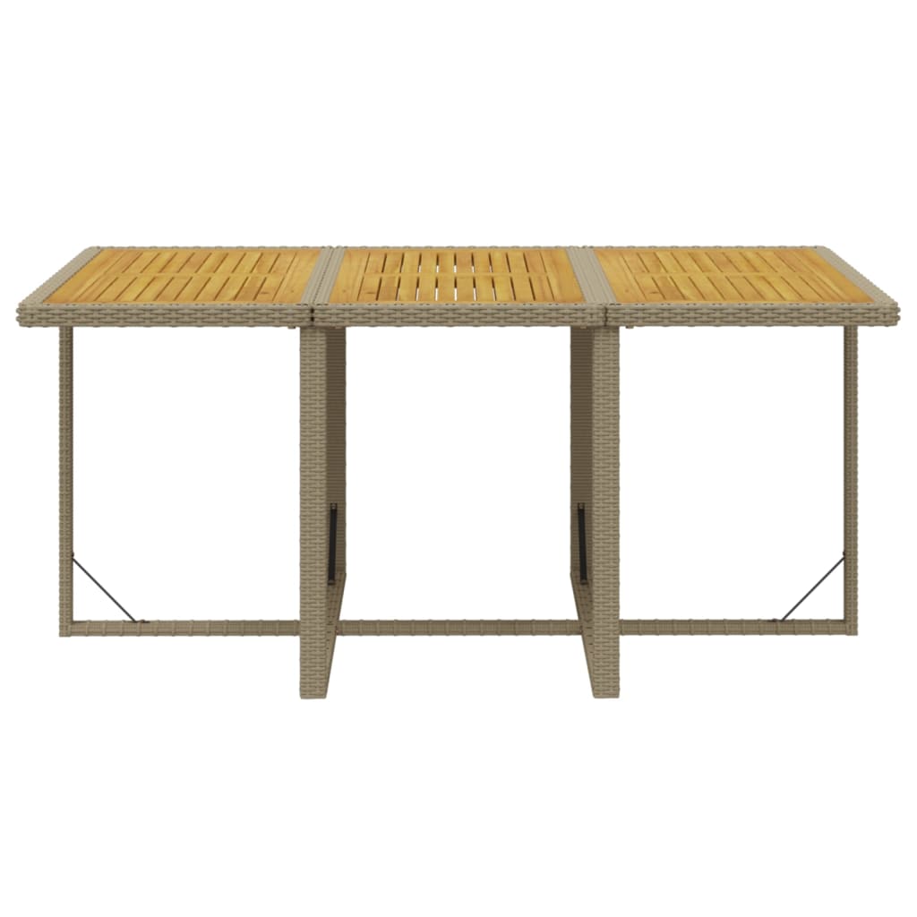 -Delige Tuinset Met Kussens Poly Rattan Beige En Bruin 163 cm tafellengte 10x Fauteuil + Tafel