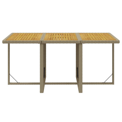 -Delige Tuinset Met Kussens Poly Rattan Beige En Bruin 163 cm tafellengte 10x Fauteuil + Tafel
