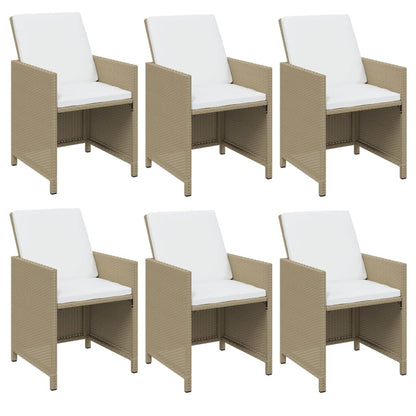1 Tuinset Met Kussens Poly Rattan Beige En Bruin 1