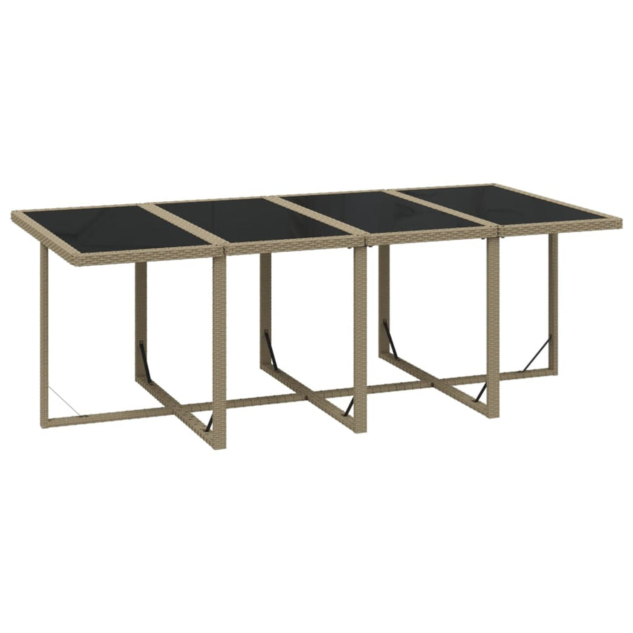 9-Delige Tuinset Met Kussens Poly Rattan Beige 1