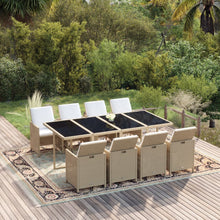 9-Delige Tuinset Met Kussens Poly Rattan Beige 1
