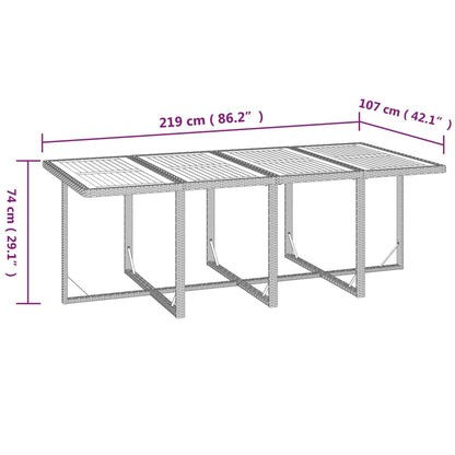 9-Delige Tuinset Met Kussens Poly Rattan Zwart En Bruin 1