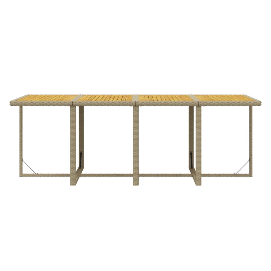 13-Delige Tuinset Met Kussens Poly Rattan Beige 219 cm table length