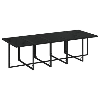 11-Delige Tuinset Met Kussens Poly Rattan Zwart 1