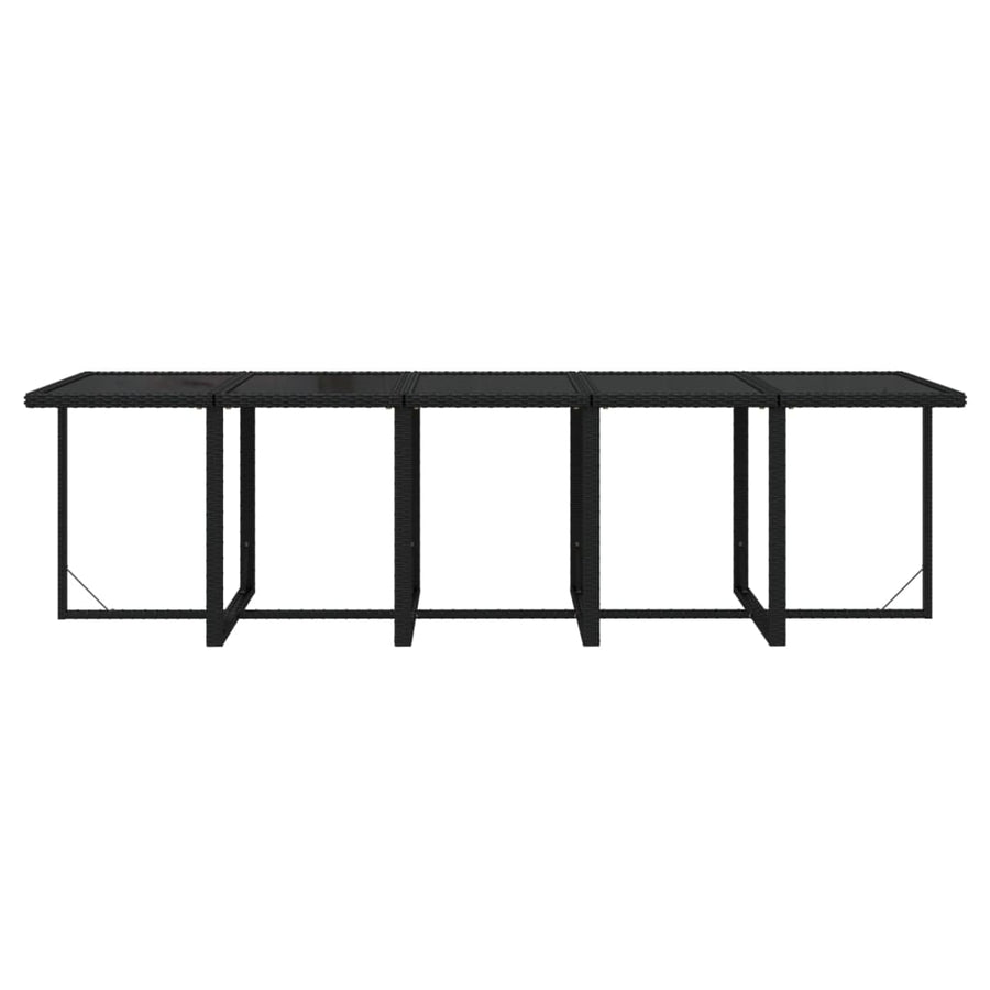 11-Delige Tuinset Met Kussens Poly Rattan Zwart 1