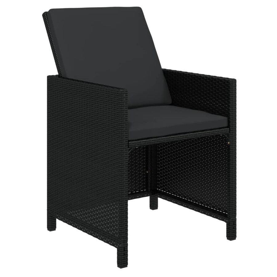15-Delige Tuinset Met Kussens Poly Rattan Zwart 1