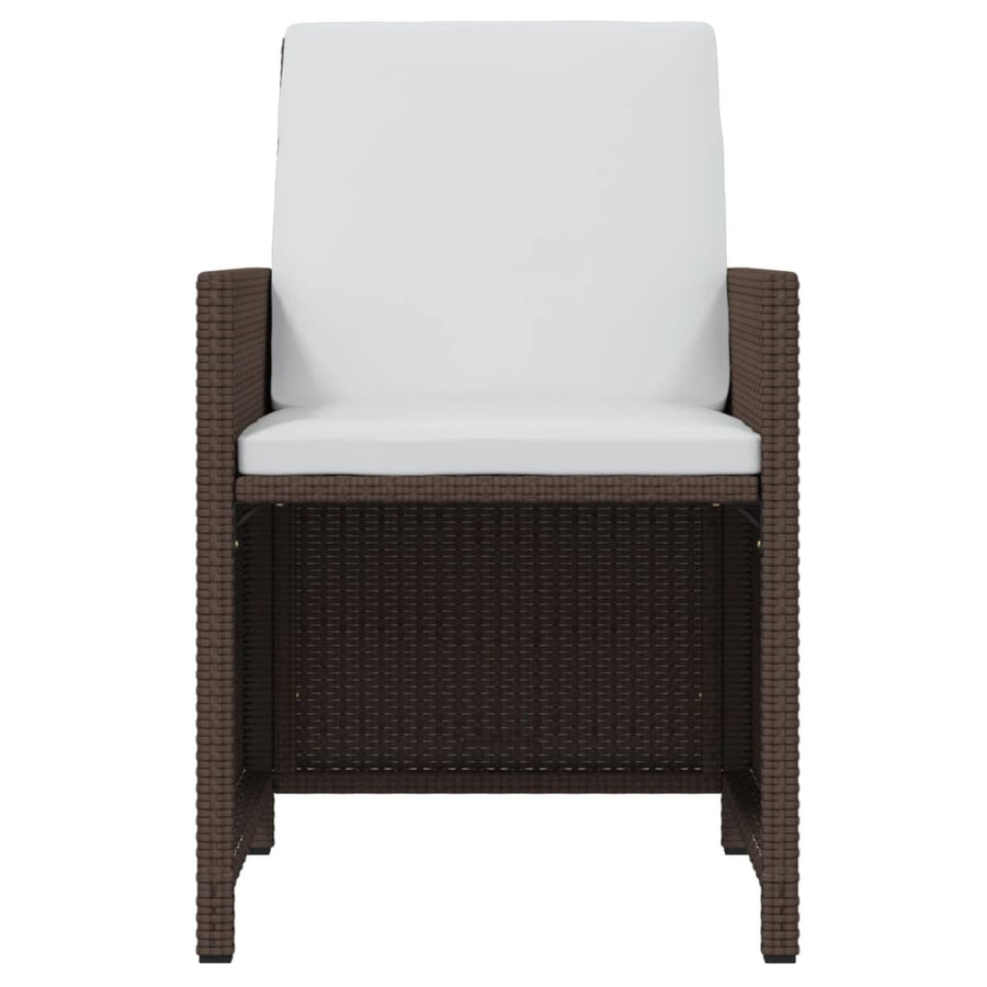 11-Delige Tuinset Met Kussens Poly Rattan Bruin Bruin