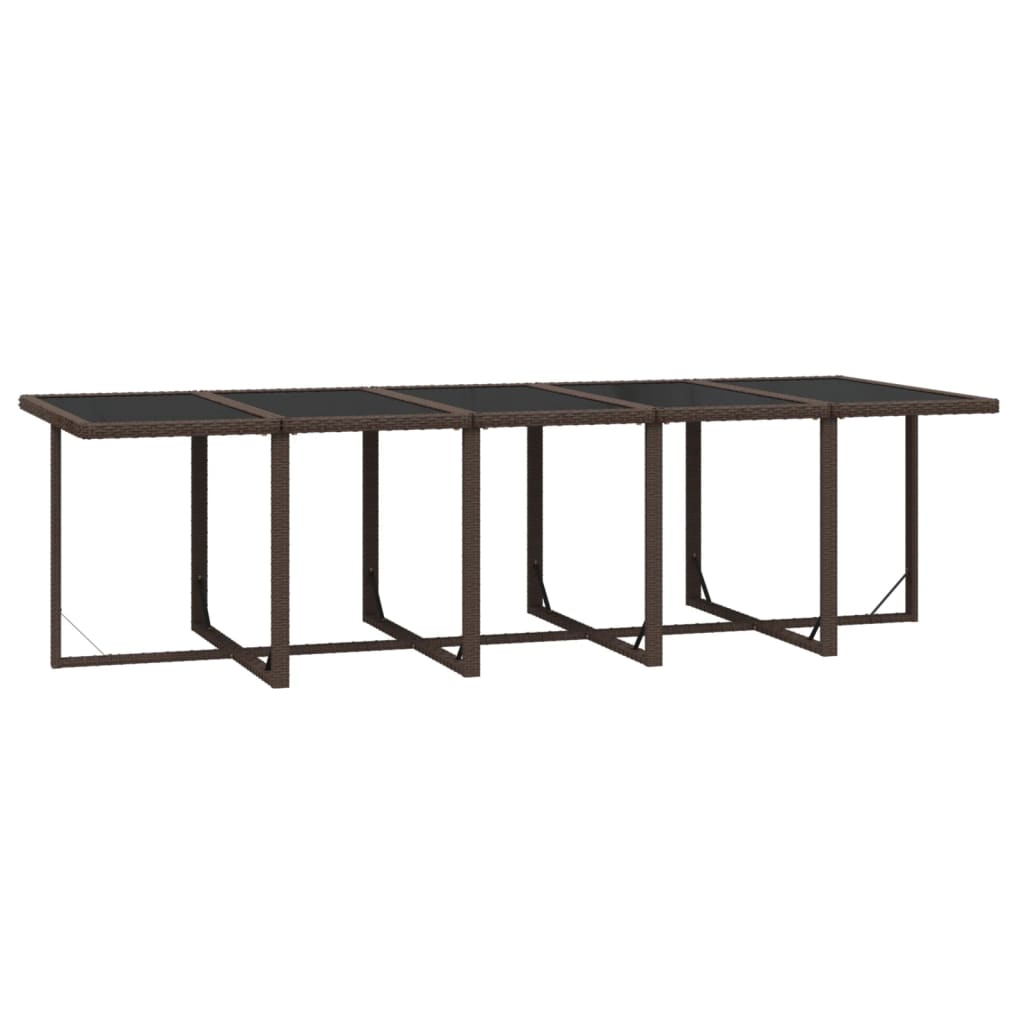 11-Delige Tuinset Met Kussens Poly Rattan Bruin Bruin