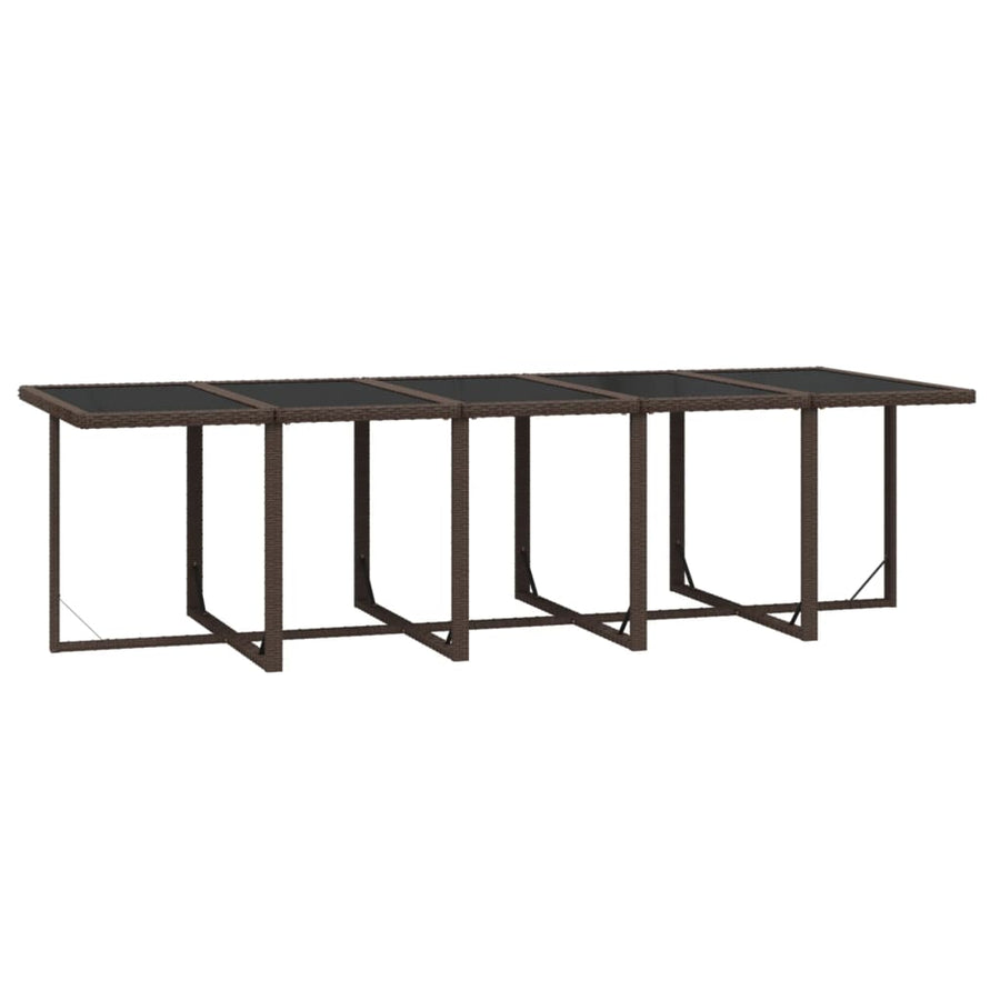 11-Delige Tuinset Met Kussens Poly Rattan Bruin Bruin