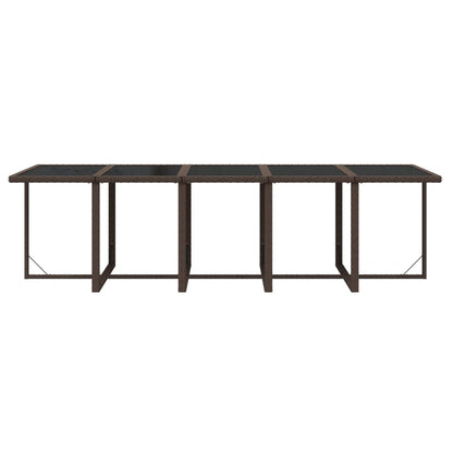 11-Delige Tuinset Met Kussens Poly Rattan Bruin Bruin