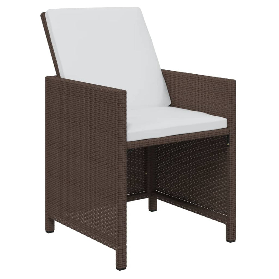 15-Delige Tuinset Met Kussens Poly Rattan Bruin Bruin
