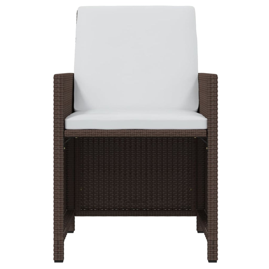15-Delige Tuinset Met Kussens Poly Rattan Bruin Bruin