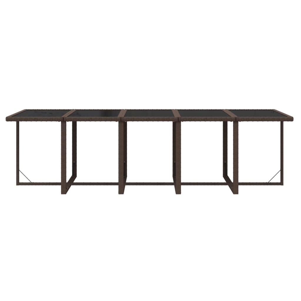 15-Delige Tuinset Met Kussens Poly Rattan Bruin Bruin