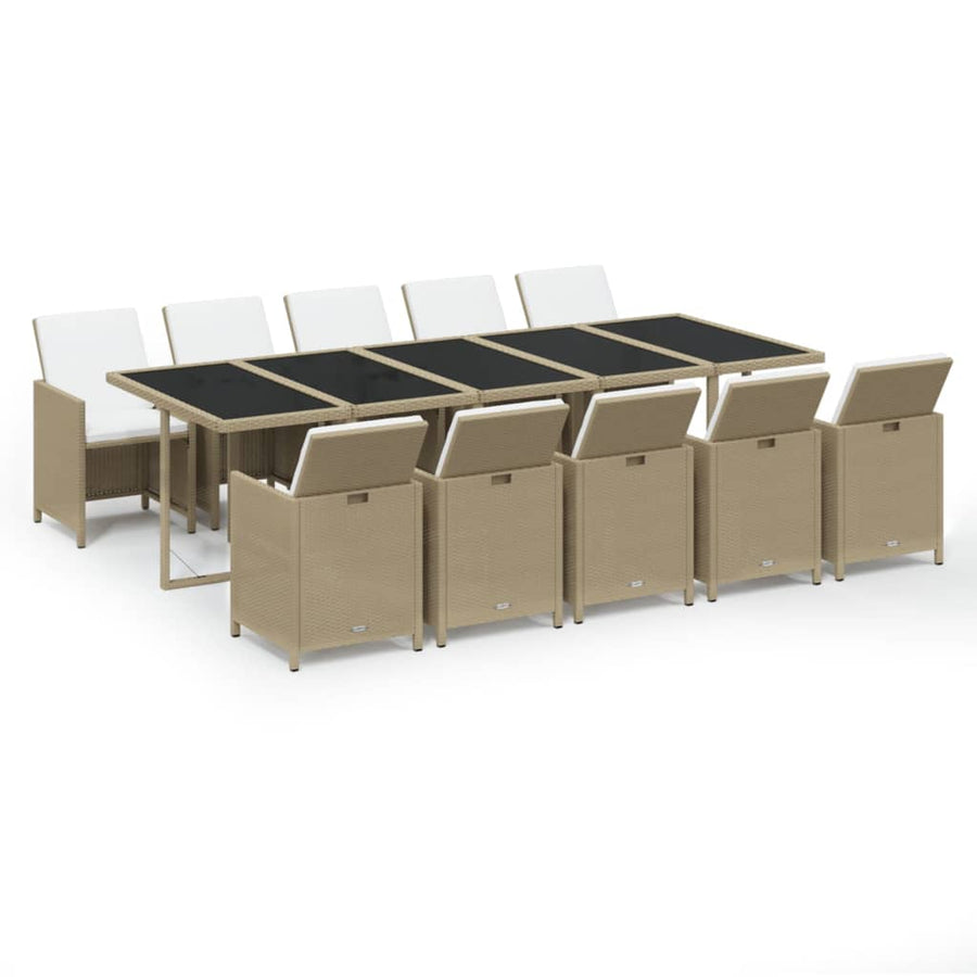 1 Tuinset Met Kussens Poly Rattan 1