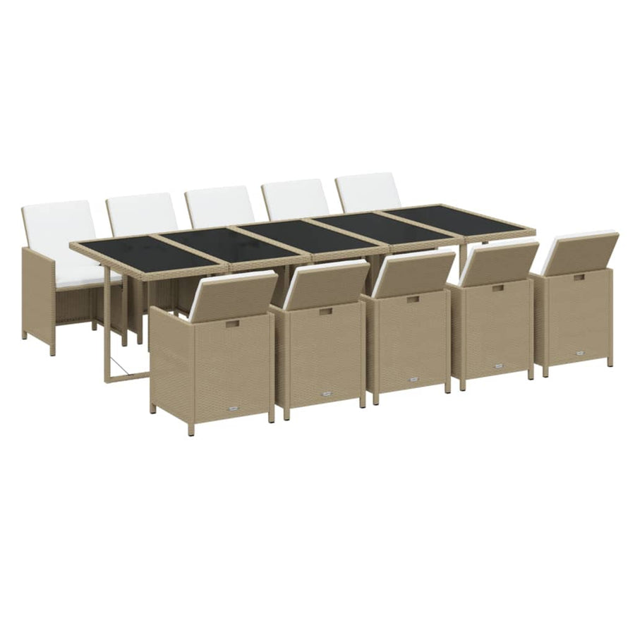 1 Tuinset Met Kussens Poly Rattan 1