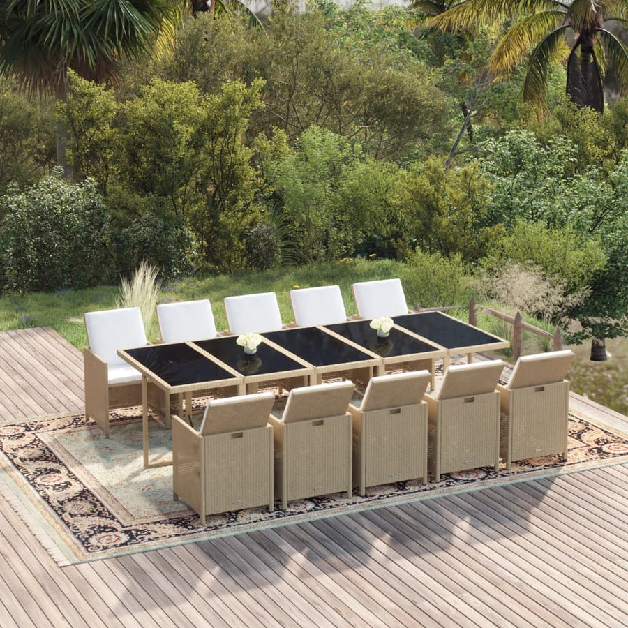 1 Tuinset Met Kussens Poly Rattan 1