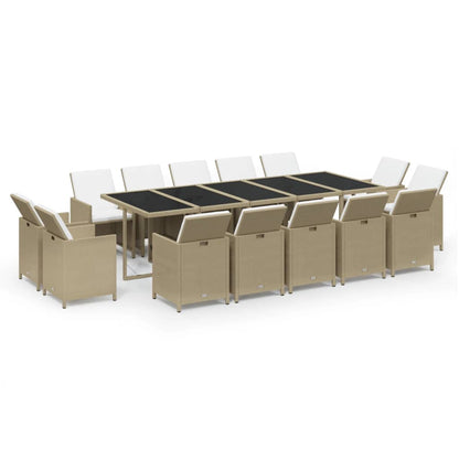 15-Delige Tuinset Met Kussens Poly Rattan 1