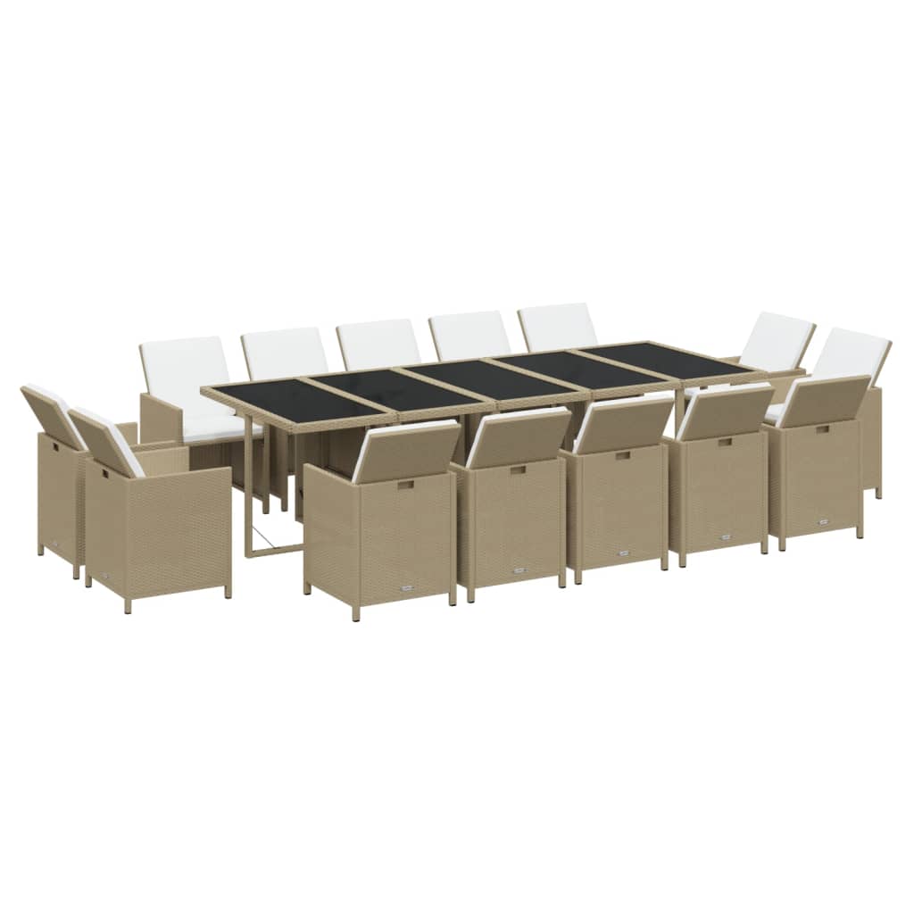 15-Delige Tuinset Met Kussens Poly Rattan 1