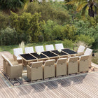 15-Piece Garden Set With Cushions Poly Rattan 1