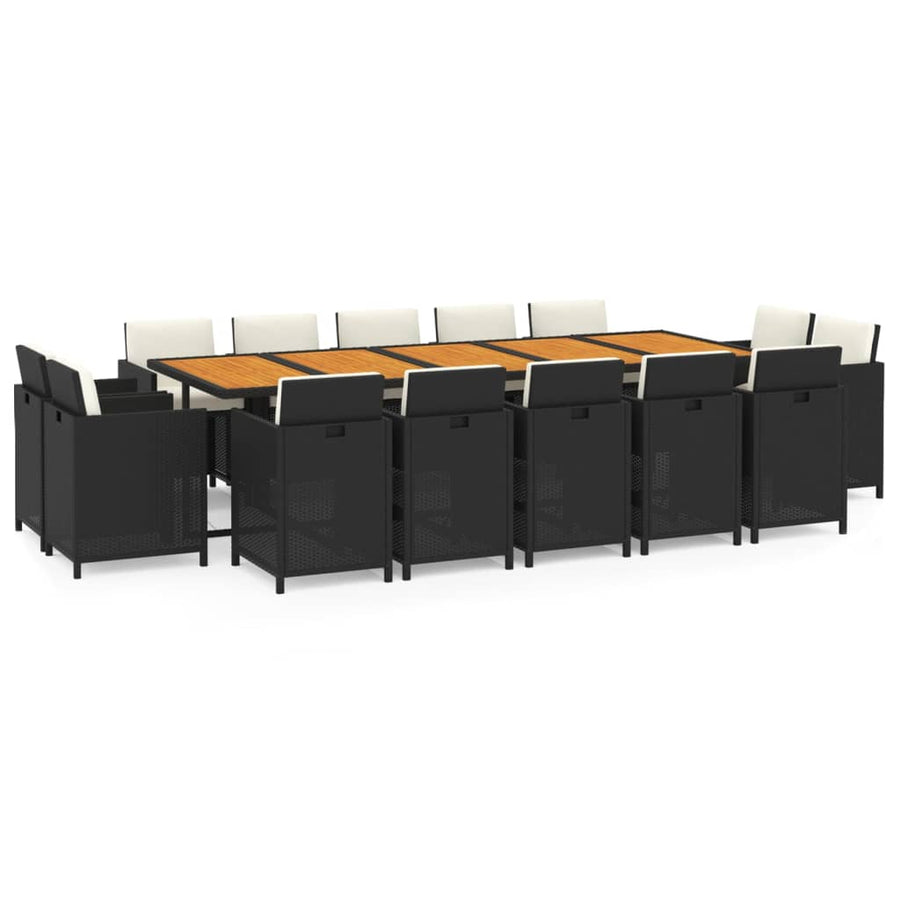 15-Delige Tuinset Met Kussens Poly Rattan 1