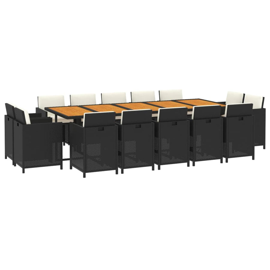 15-Delige Tuinset Met Kussens Poly Rattan 1