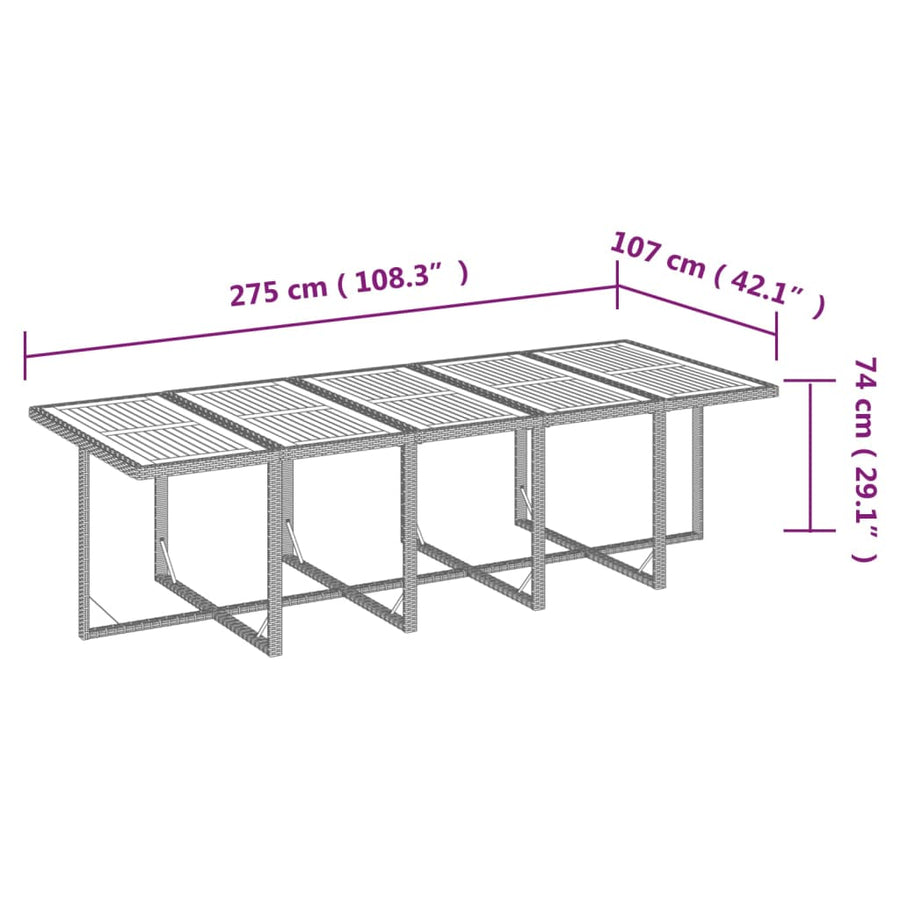 15-Delige Tuinset Met Kussens Poly Rattan 1