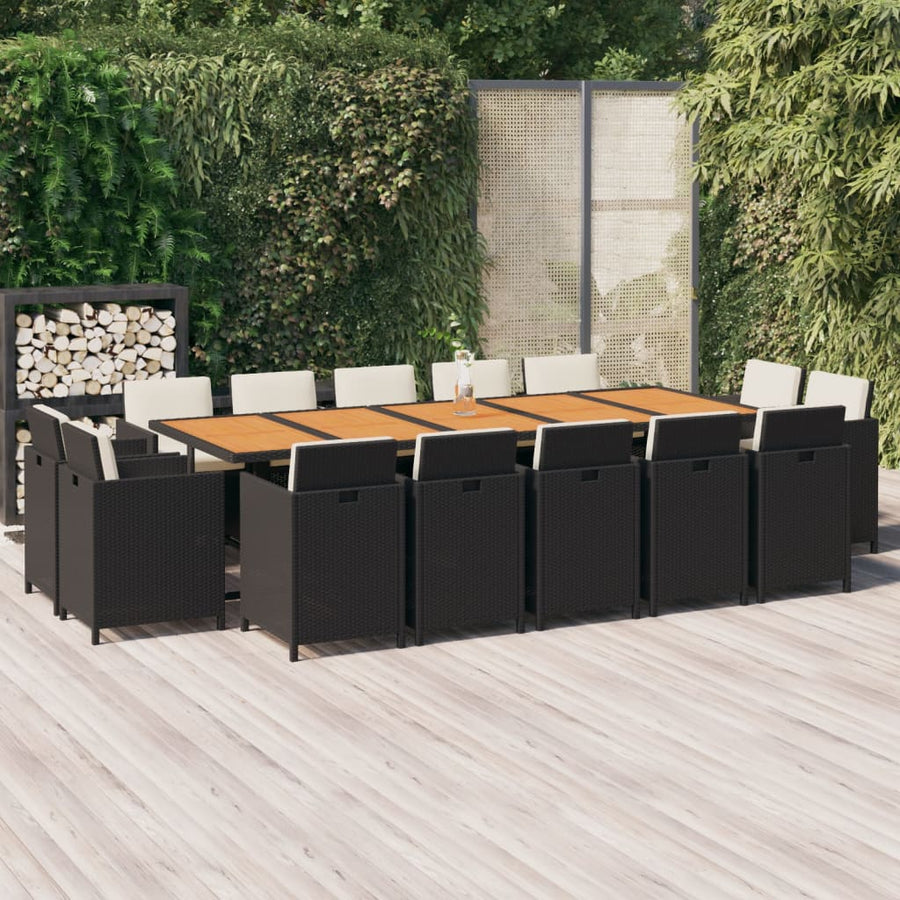 15-Delige Tuinset Met Kussens Poly Rattan 1