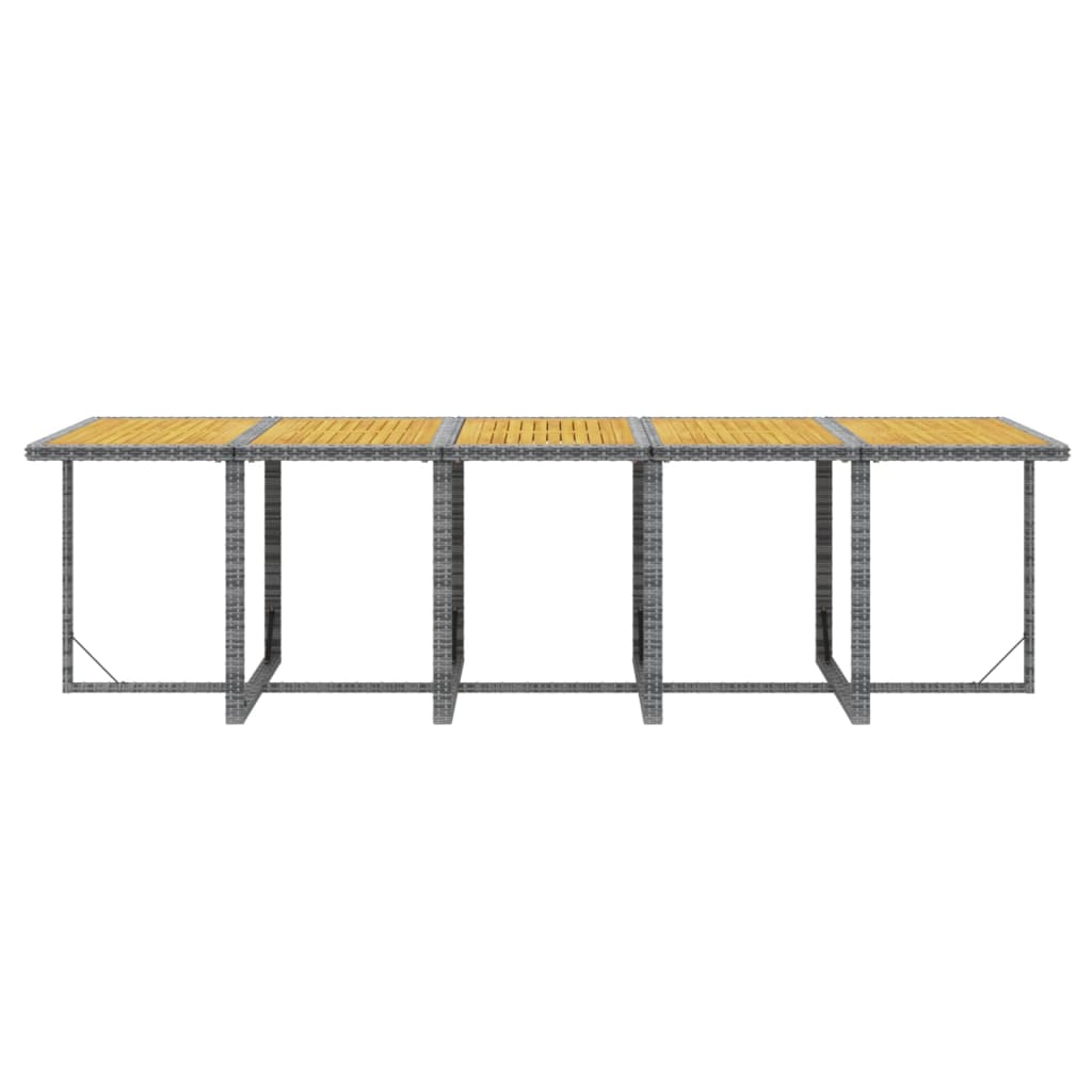 11-Delige Tuinset Met Kussens Poly Rattan Grijs Grijs en bruin 10x Fauteuil + Tafel