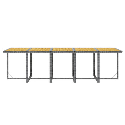 11-Delige Tuinset Met Kussens Poly Rattan Grijs Grijs en bruin 10x Fauteuil + Tafel