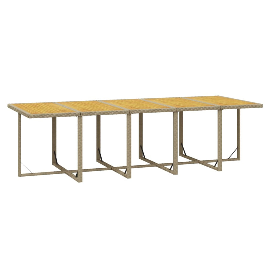 11-Delige Tuinset Met Kussens Poly Rattan Beige Beige en bruin