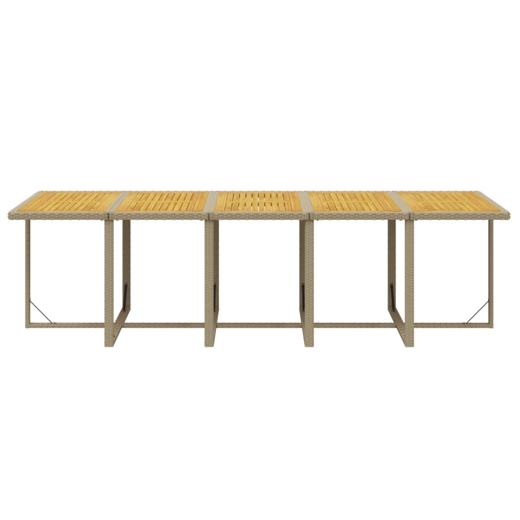 11-Delige Tuinset Met Kussens Poly Rattan Beige Beige en bruin