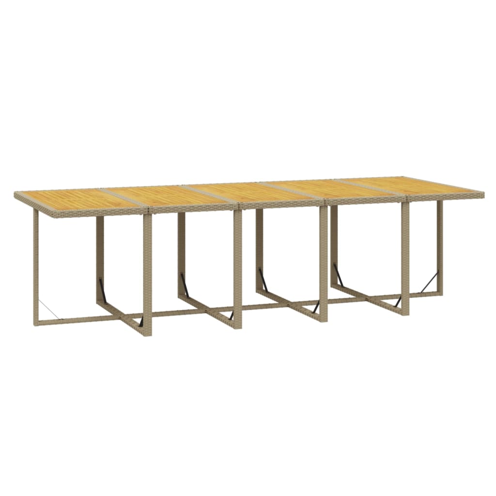 15-Delige Tuinset Met Kussens Poly Rattan Beige Beige en bruin