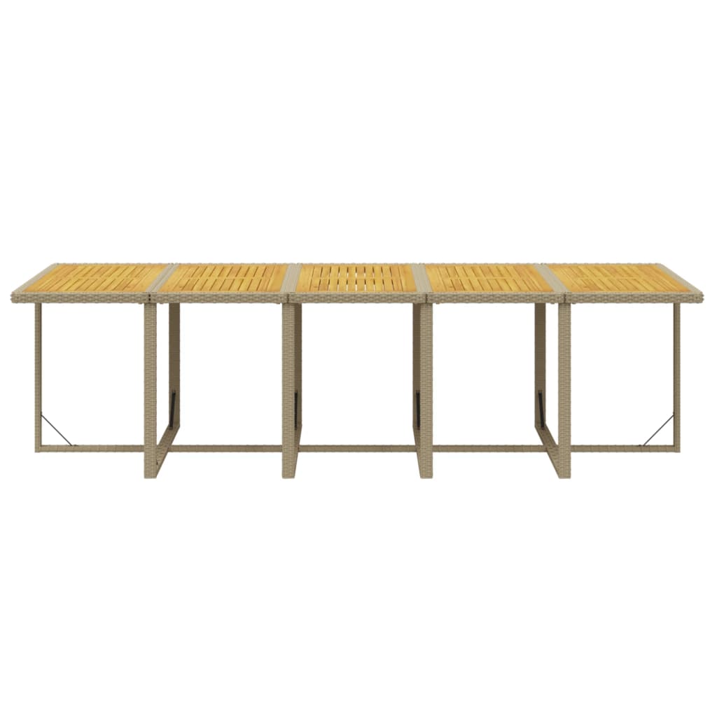 15-Delige Tuinset Met Kussens Poly Rattan Beige Beige en bruin